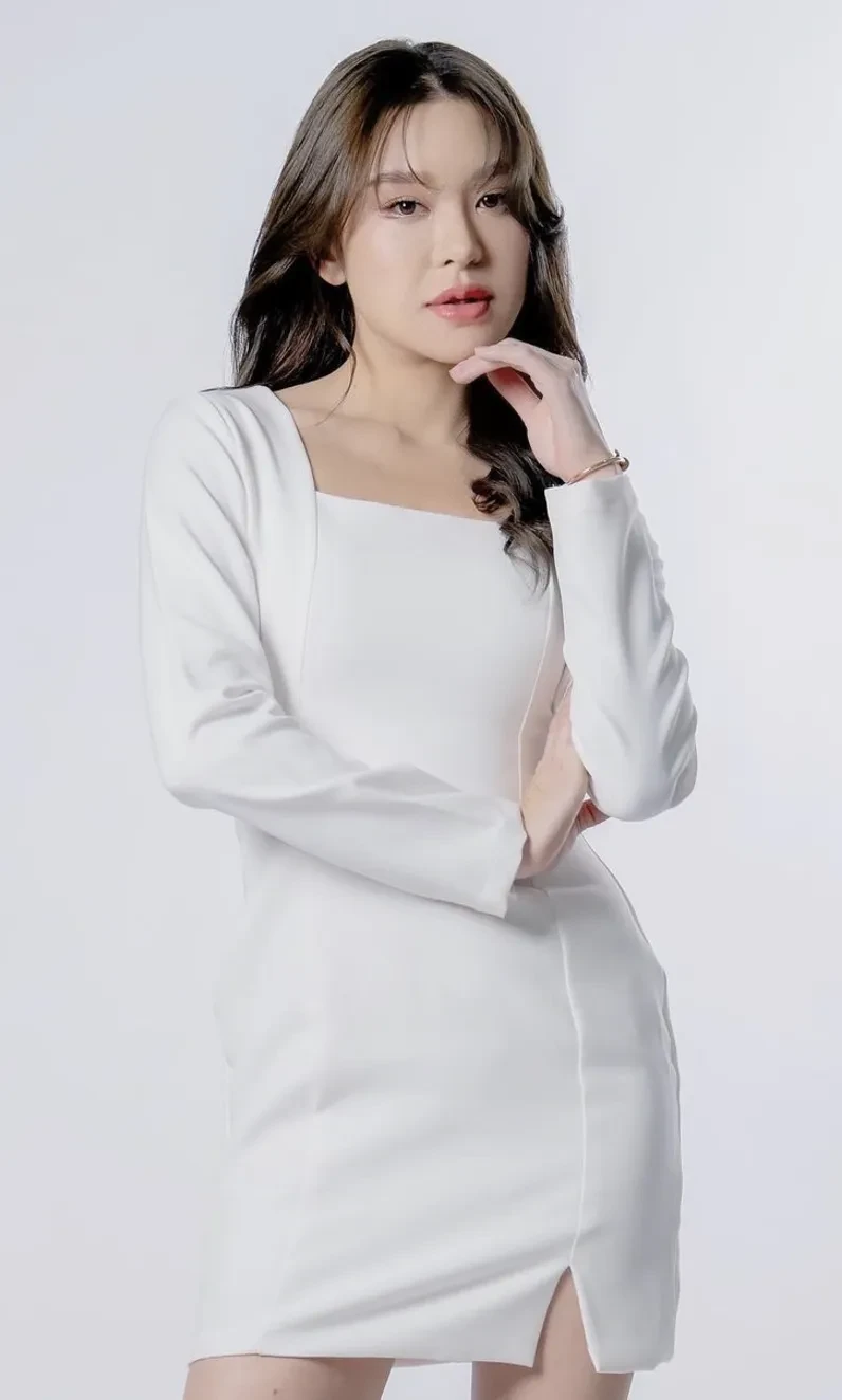 ชุดเดรส มินิเดรส เดรสแขนยาว เดรสทำงาน สีขาว ออลเลดี้ รุ่น ออลเลดี้ พริ๊ตตี้ เดรส All Lady Pretty Dress